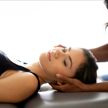 Woman receiving chiropractic care